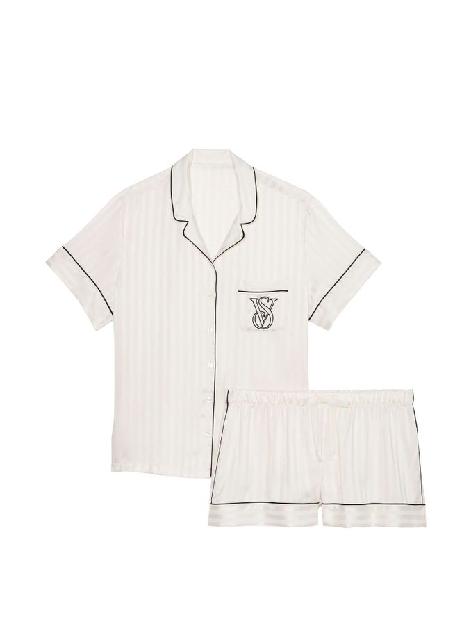 White short pyjamas best sale