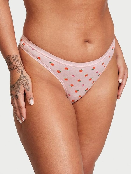 Pretty Blossom Sweet Peach Pink Printed Thong Knickers (K23471) | €10.50