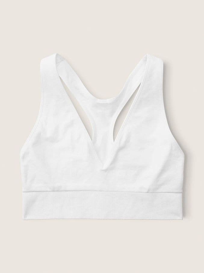 Bralettes White Plain Victoria s Secret Pink Sale Allbras