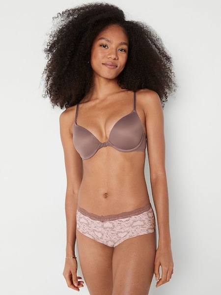 Ice Coffee Brown Push Up Front Fastening T-Shirt Bra (K24551) | €17