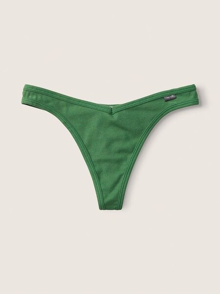 Forest Pine Green Thong Cotton Knickers (K25614) | €10.50