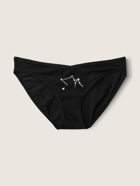 Aquarius Black Astrology Cotton Bikini Knickers (K25623) | €7