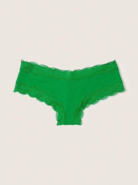 Happy Camper Green Lace Trim Cheeky Knickers (K25632) | €10.50