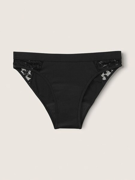 Pure Black Lace Period Bikini Knicker (K25730) | €15.50