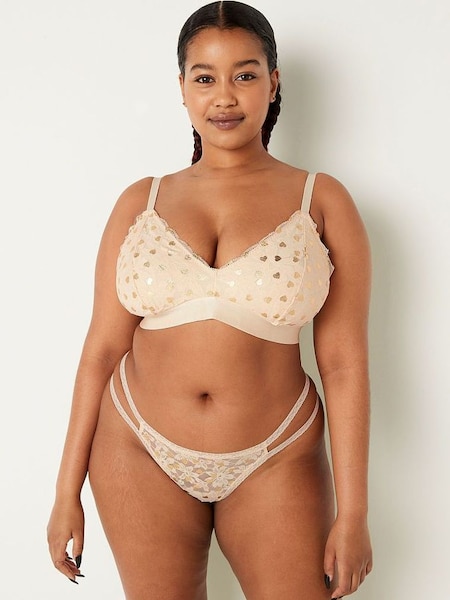 Light Ivory Nude Fuller Cup Lace Unlined Triangle Bralette (K26410) | €11.50