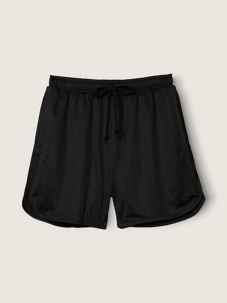 Pure Black Mesh Curve Hem Dad Short (K28577) | €15