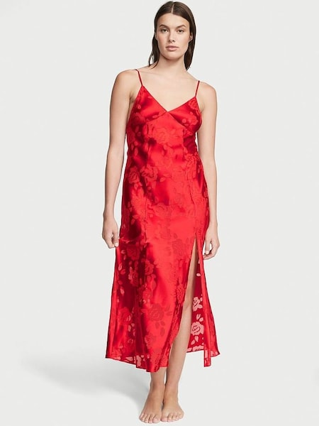 Lipstick Red Archive Burnout Slip Dress (K30764) | €125