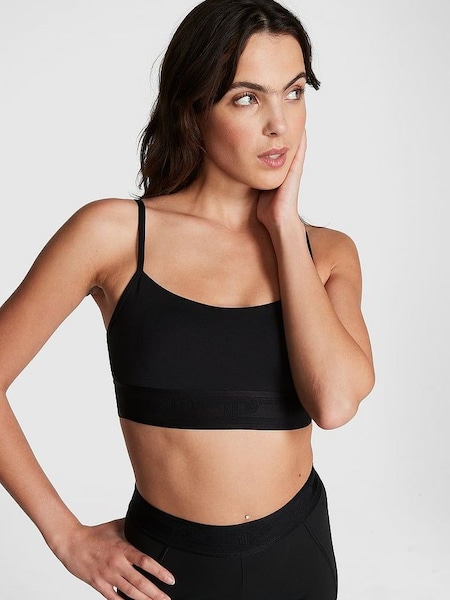 Pure Black Non Wired Lightly Lined Sports Bra (K30829) | €29