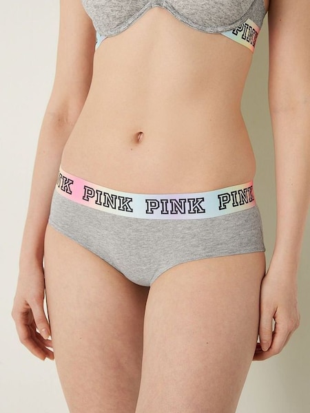 Heather Charcoal Grey Hipster Cotton Logo Knickers (K31639) | €10.50