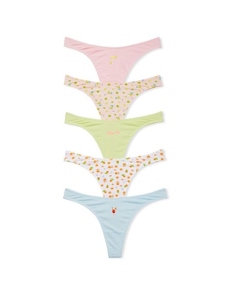 Pink/Yellow/White/Blue Thong Knickers Multipack (K32912) | €13.50