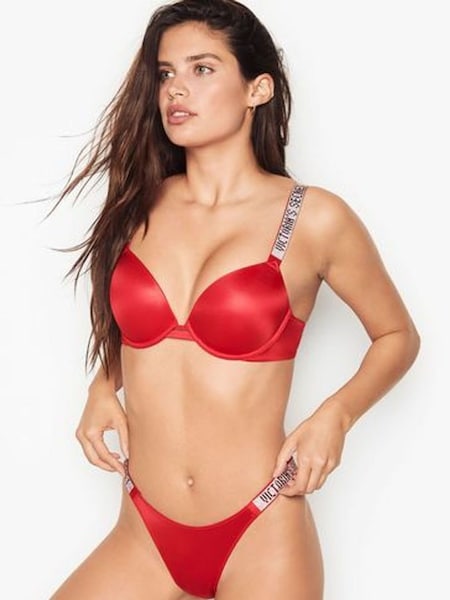 Lipstick Red Lace Shine Strap Thong Knickers (K33450) | €22.50