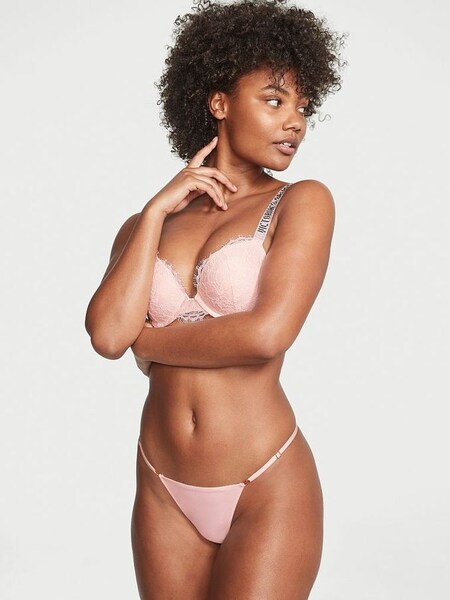 Purest Pink Smooth Thong Knickers (K33460) | €7