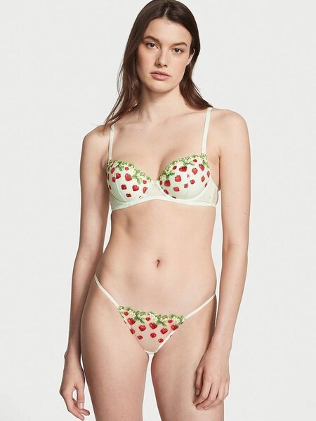 Green Strawberry Dolce Cheeky Strawberry Embroidered Knickers (K37936) | €11.50