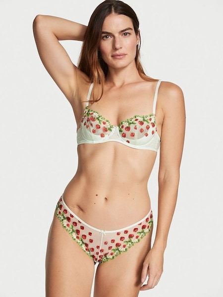 Green Strawberry Dolce Brazilian Strawberry Embroidered Knickers (K37937) | €11.50