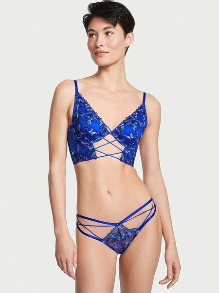 Blue Butterfly Embroidery Bikini Embroidered Knickers (K37939) | €19.50