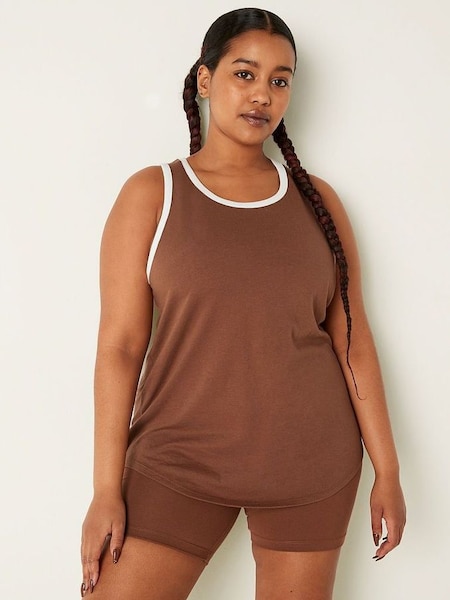 Soft Cappuccino Brown Everyday Ringer Tank (K39074) | €15.50