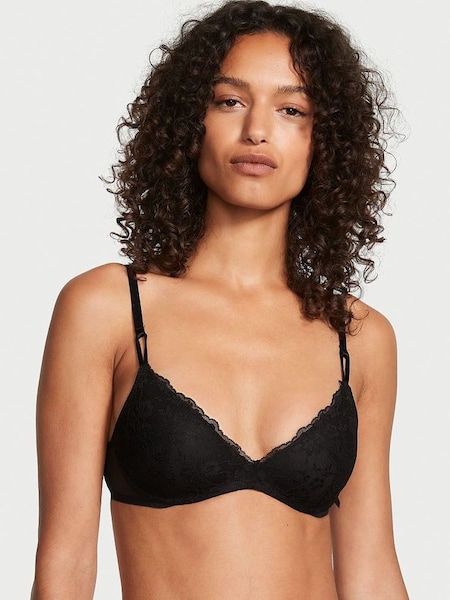 Black Lace Non Wired Push Up Bra (K40638) | €19.50