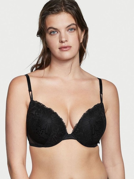 Black Lace T-Shirt Push Up Bra (K40643) | €19.50