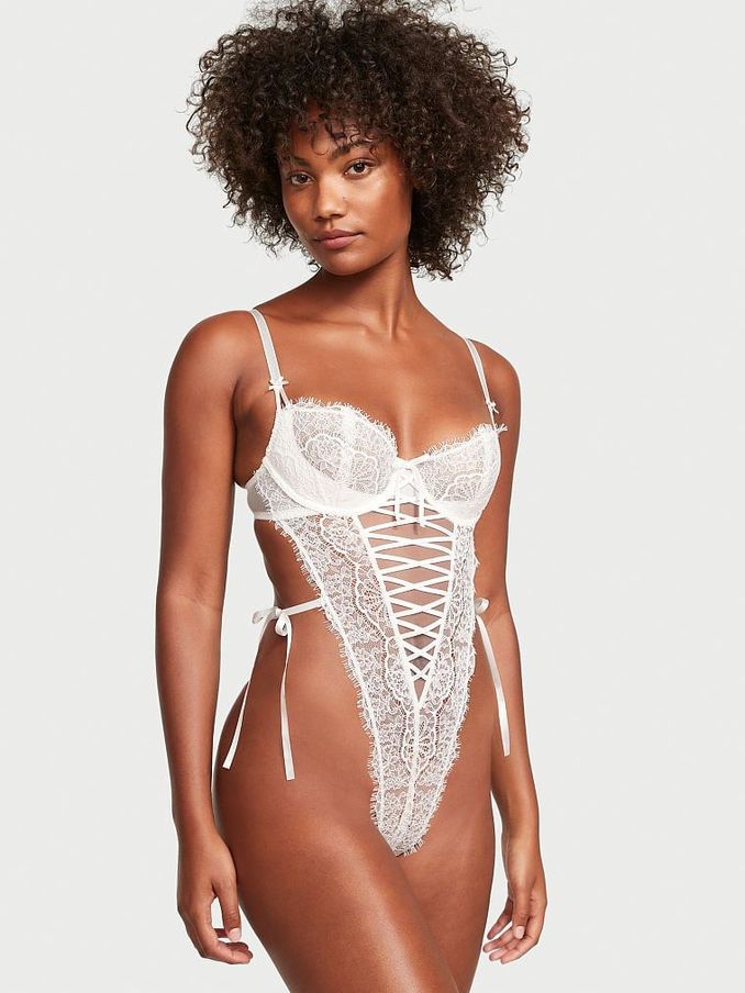 White cheap lingerie bodysuit