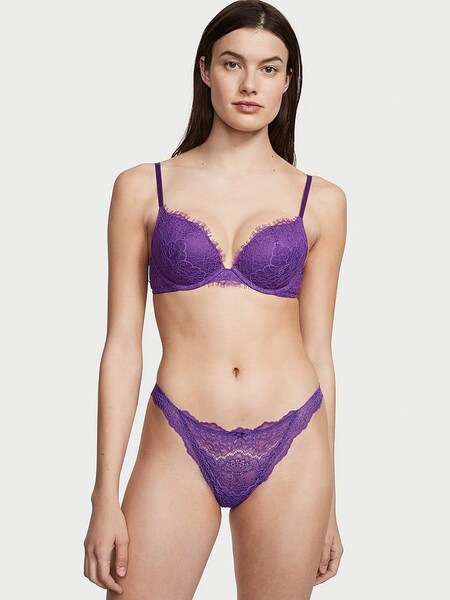 Violetta Purple Lace Thong Knickers (K43904) | €15.50
