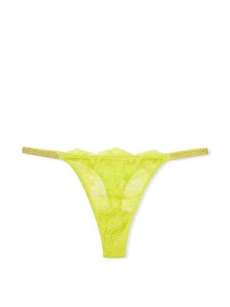 Limelight Green Lace Thong Shine Strap Knickers (K43947) | €11.50