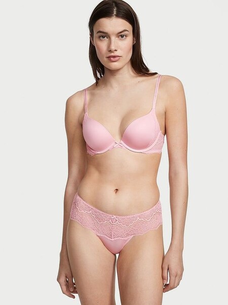 Pretty Blossom Pink Lace Hipster Thong Knickers (K43973) | €15.50
