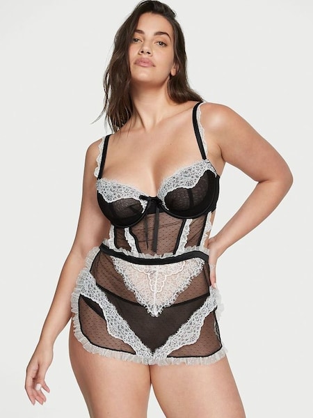 Black and White Lace Bodysuit (K44006) | €98