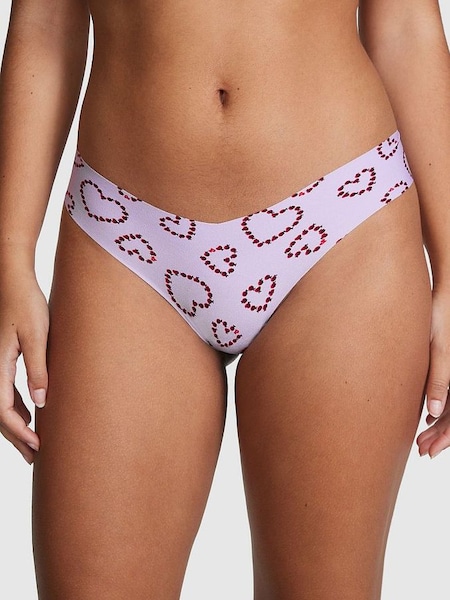 Pastel Lilac Purple Love Bug No Show Thong Knickers (K45548) | €10.50