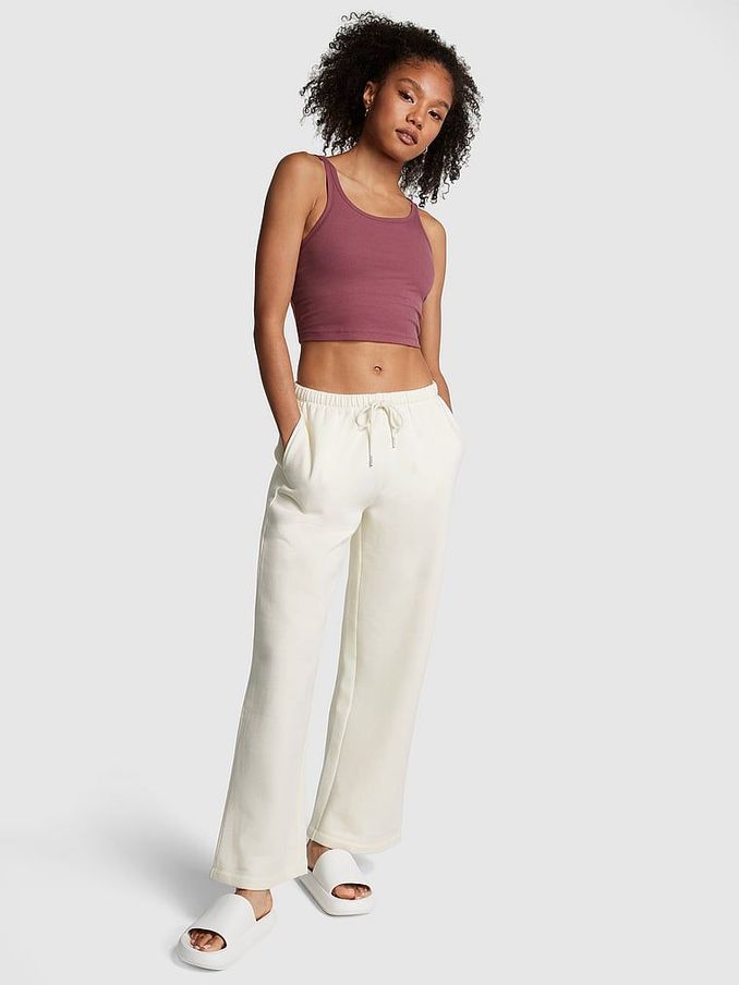 Cream Wide Leg Joggers Victoria s Secret Ireland