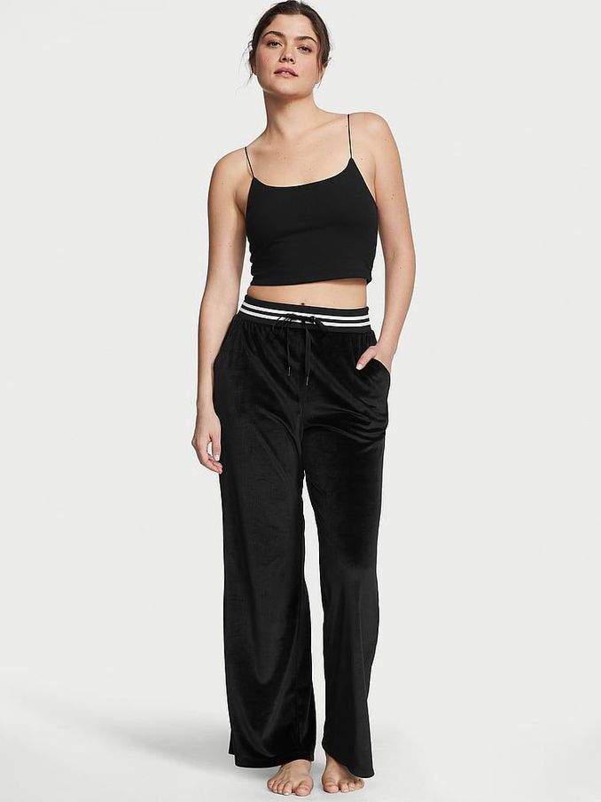 Victoria s Secret Wide Leg Velvet Joggers Victoria s Secret Ireland