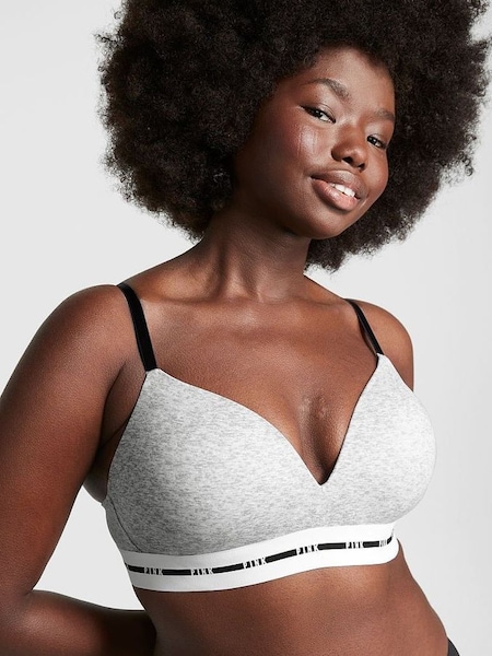 Heather Grey Smooth Non Wired Push Up Smooth T-Shirt Bra (K51332) | €33