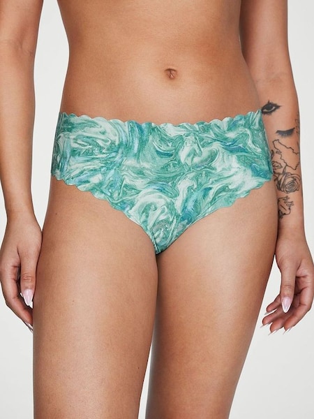Misty Jade Soft Marble Green Scalloped Thong Knickers (K52453) | €10.50