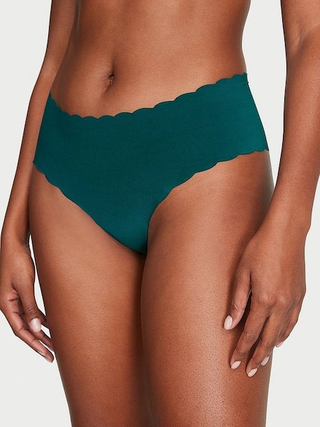 Black Ivy Green Scalloped Cheeky No-Show Knickers (K52525) | €10.50