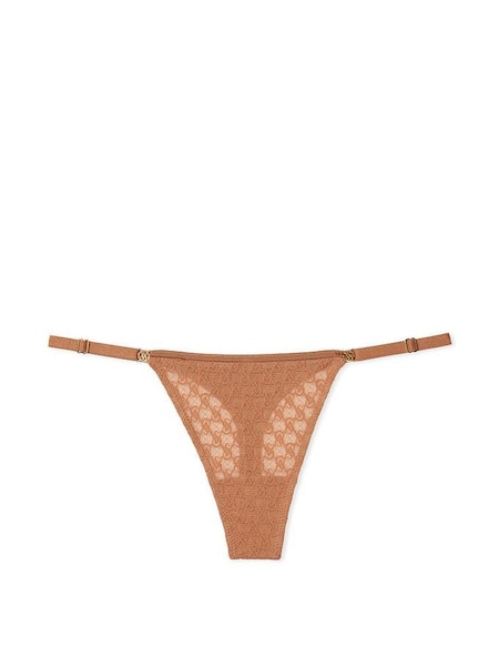 Toffee Nude Lace Thong Icon Knickers (K52745) | €15.50