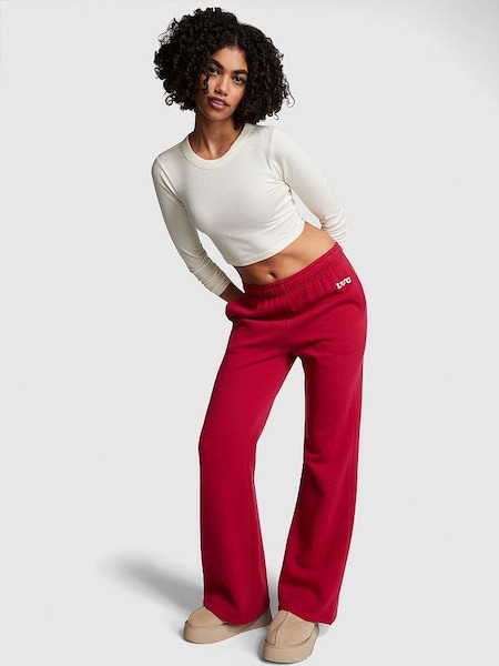 Red Laquer Fleece Flare Jogger (K55922) | €45