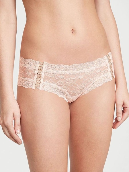 Purest Pink Gold Lace Up Cheeky Knickers (K65193) | €4.50