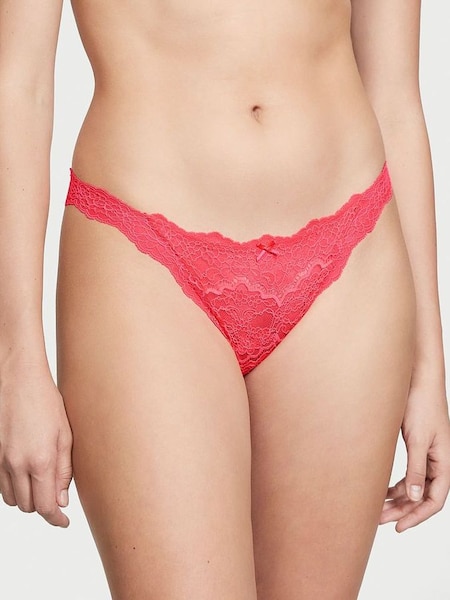 Hottie Pink Lace Thong Knickers (K65243) | €15.50