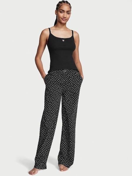 Black Half Heart Cami Long Pyjamas (K67329) | €52