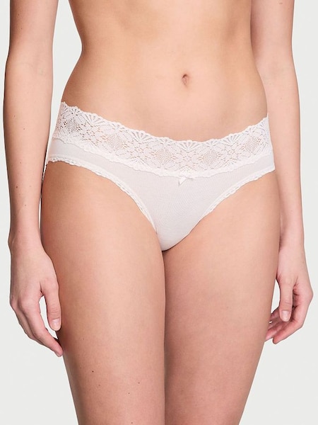 Coconut White Hipster Lace Waist Knickers (K67628) | €10.50