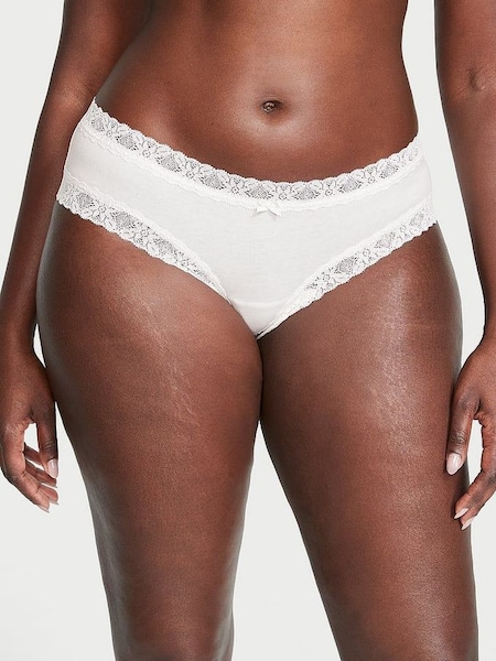 Coconut White Cheeky Lace Waist Knickers (K67629) | €10.50