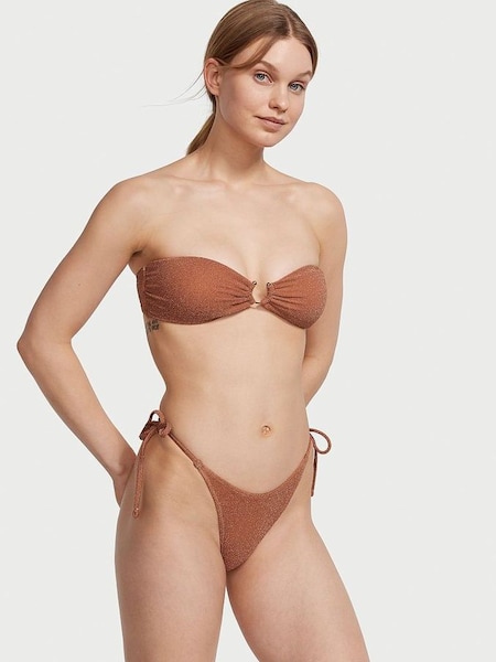 Toasted Sugar Brown Brazilian Shimmer Swim Bikini Bottom (K67674) | €29