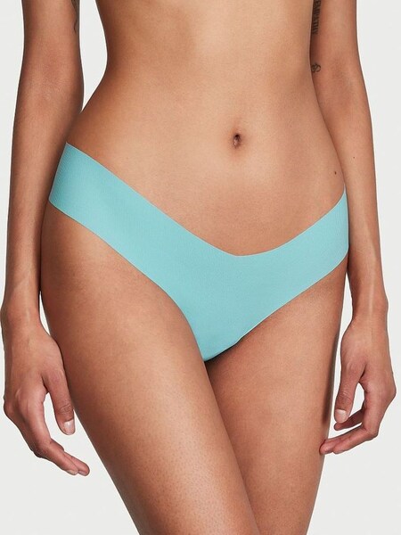 Fountain Blue Ribbed Ribbed No Show Thong Knickers (K68503) | €10.50