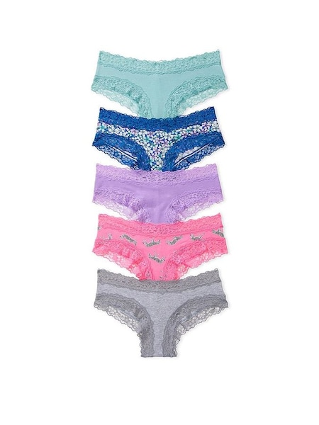 Blue/Purple/Pink/Grey Cheeky Cotton Knickers Multipack (K68554) | €31