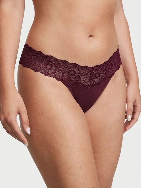 Kir Red Posey Lace Waist Thong Knickers (K68794) | €10.50