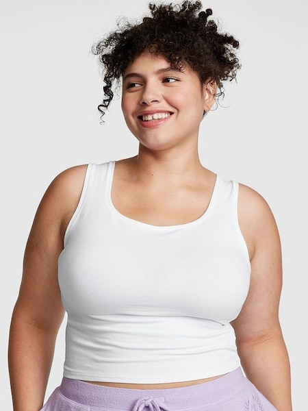 White Cotton Tank Top (K69568) | €18.50