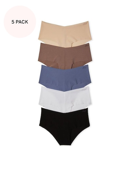 Black/Blue/Nude/White Cheeky No Show Multipack Knickers (K70181) | €29