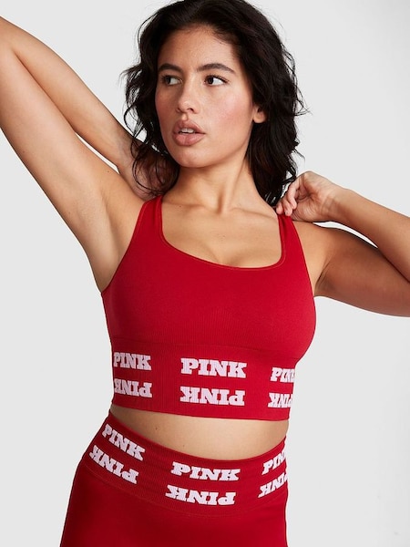 Bras Victoria's Secret Pink Red Sportswear Low Impact  Sportswearmatchingsets