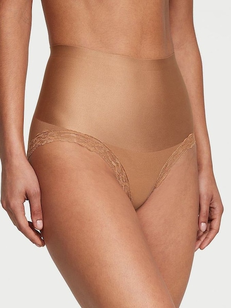 Toffee Nude Lace Trim Brief Shaping Knickers (K71912) | €22.50