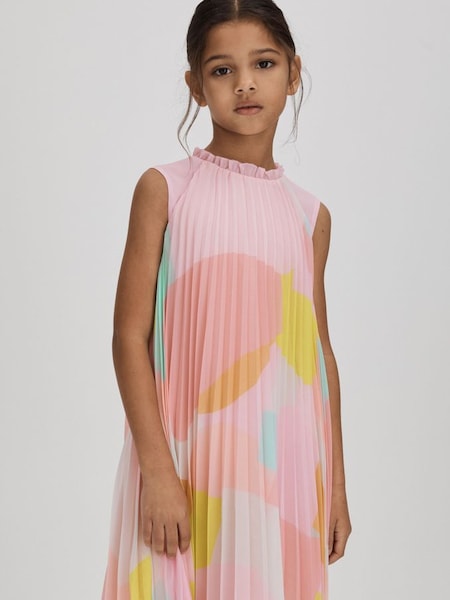 Junior Plissiertes Kleid mit Rüschen, Mehrfarbig (K72495) | 95 €