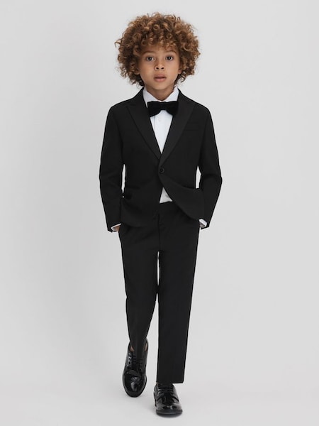Junior Tuxedo緞面黑色單排扣西裝外套 (K74343) | HK$1,480